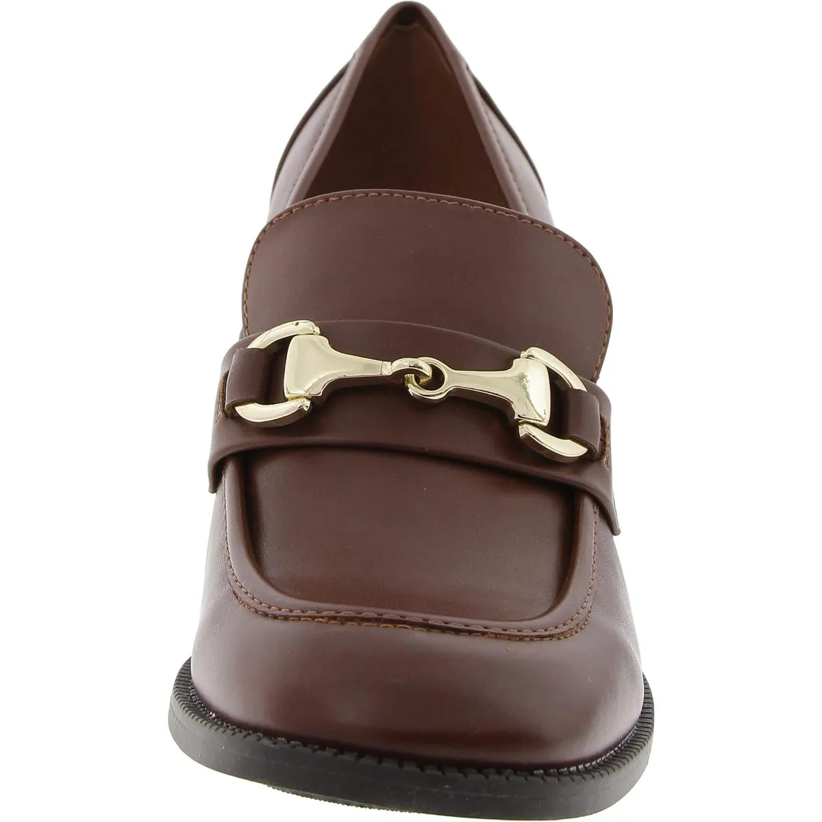 Koolo 3 Womens Faux Leather Embellished Loafer Heels