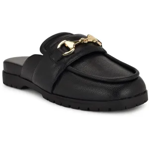KUNNE Womens Buckle Manmade Mules