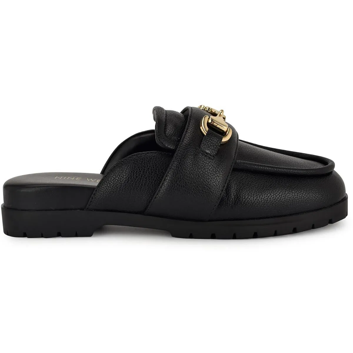 KUNNE Womens Buckle Manmade Mules