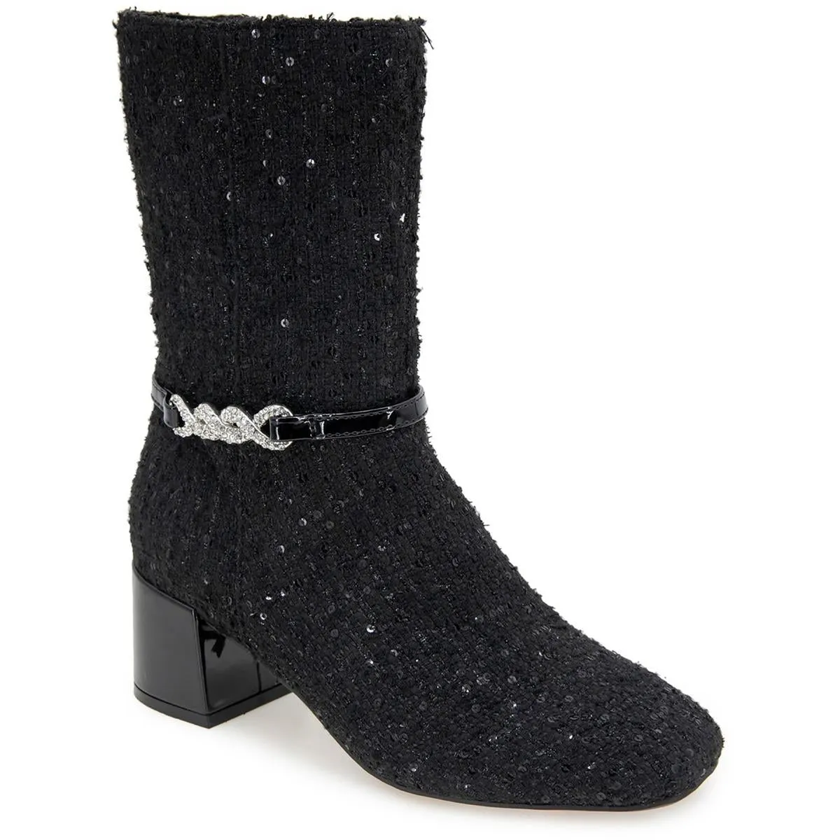 Lacey Jewel Bootie Womens Zipper Textured Mid-Calf Boots