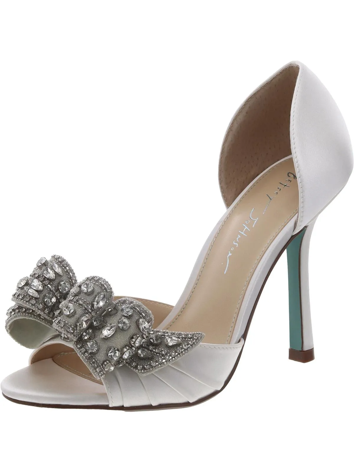 Landn Womens Bow Peep-Toe D'Orsay Heels