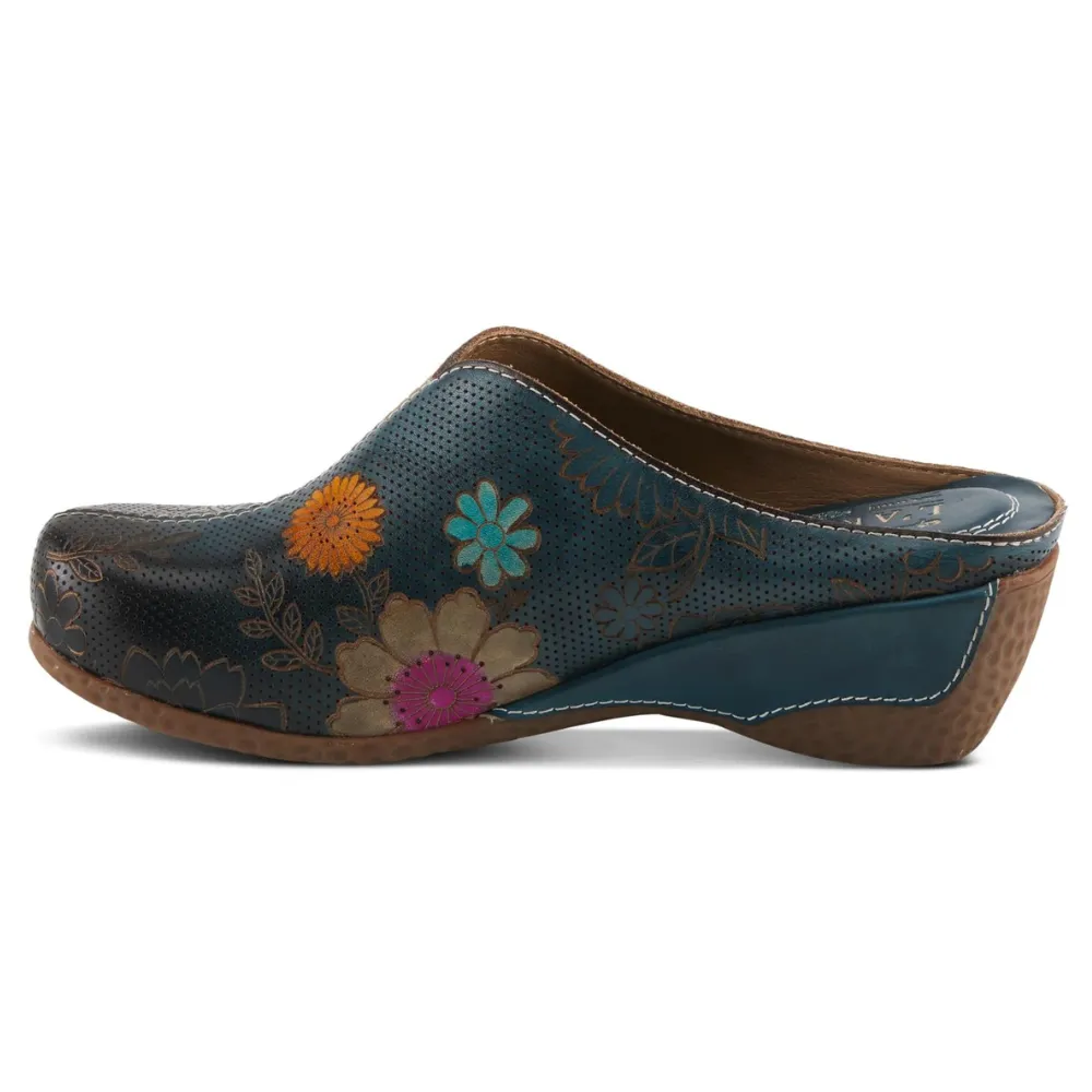 L'Artiste By Spring Step Chienti Navy Multi Clog (Women's)
