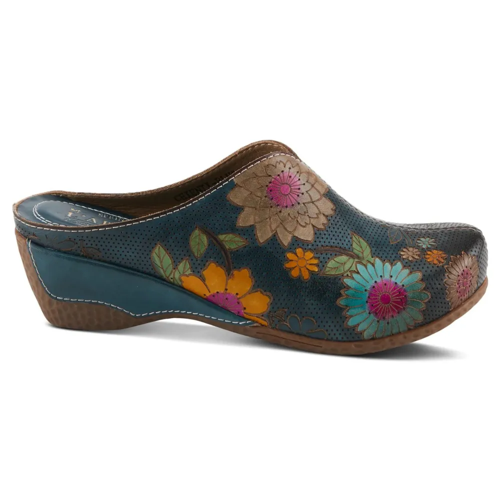 L'Artiste By Spring Step Chienti Navy Multi Clog (Women's)