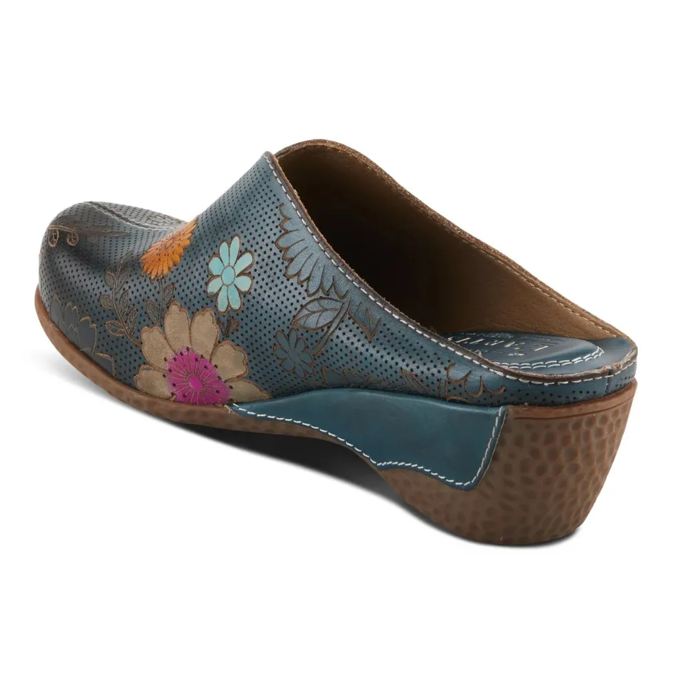 L'Artiste By Spring Step Chienti Navy Multi Clog (Women's)
