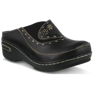 L'Artiste by Spring Step Chino Clog Black Leather (Women's)