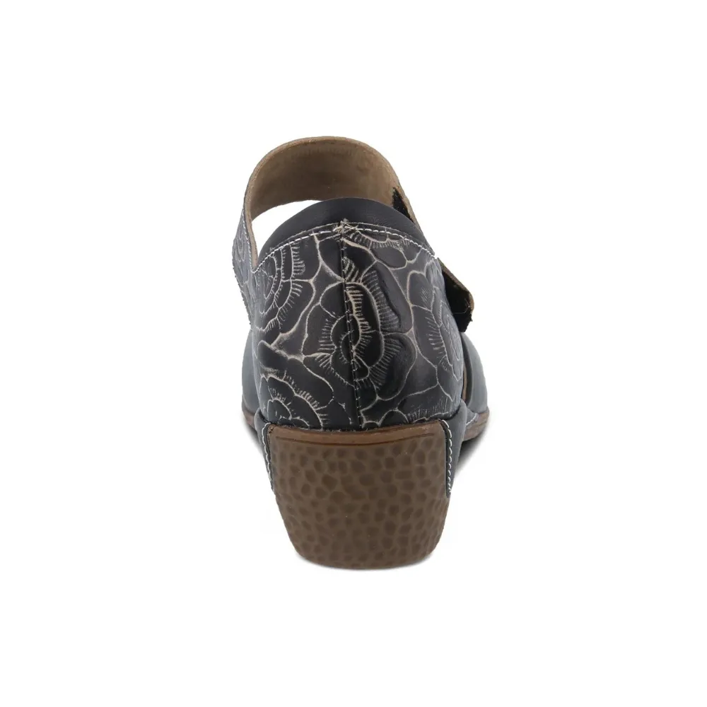 L'Artiste By Spring Step Gloss-Pansy Black Leather Mary Jane (Women's)
