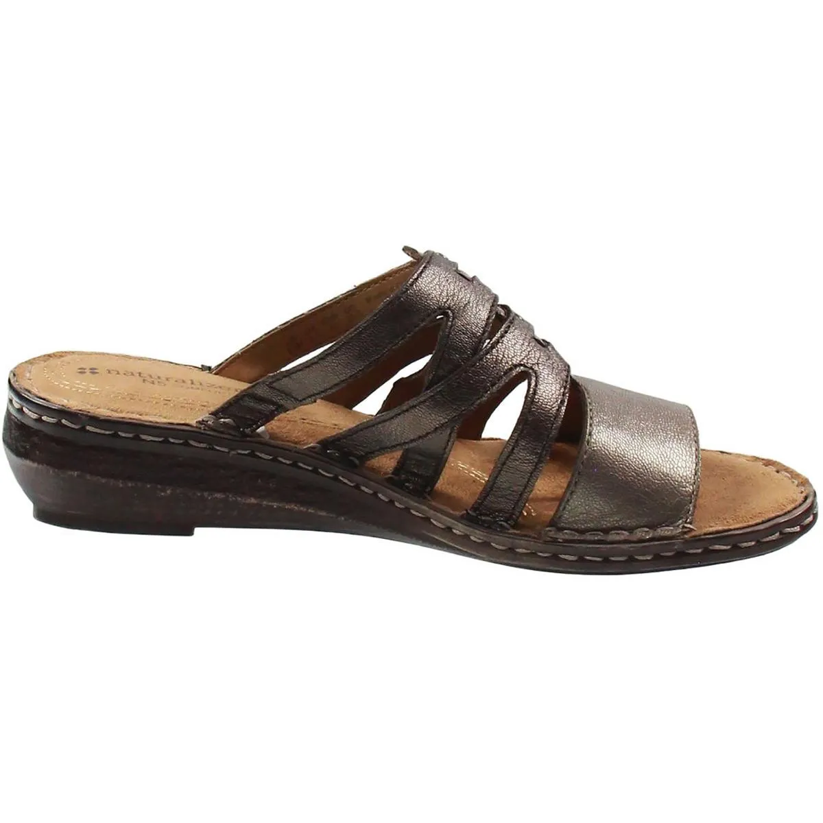 Leanna Womens Leather Slip On Mules