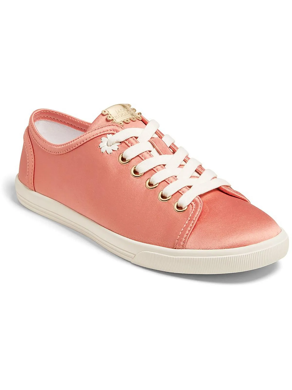Lia Womens Satin Lace-Up Casual And Fashion Sneakers