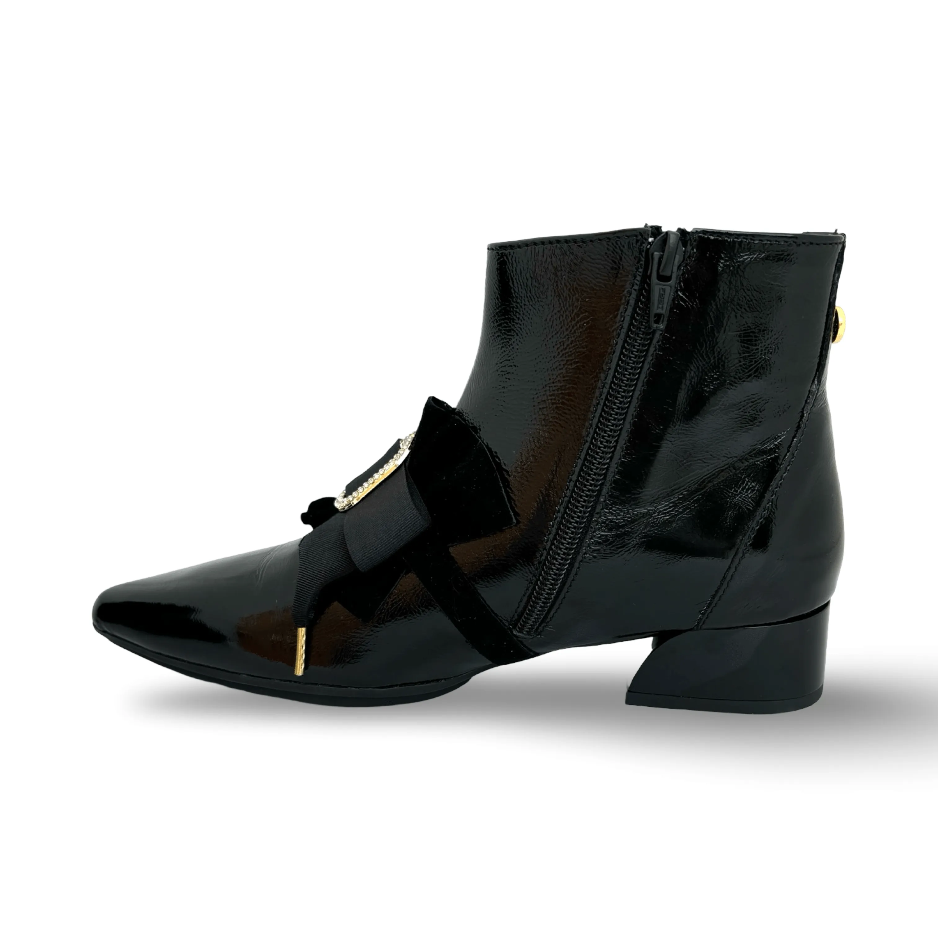 LIDIA Black Bootie With Bow