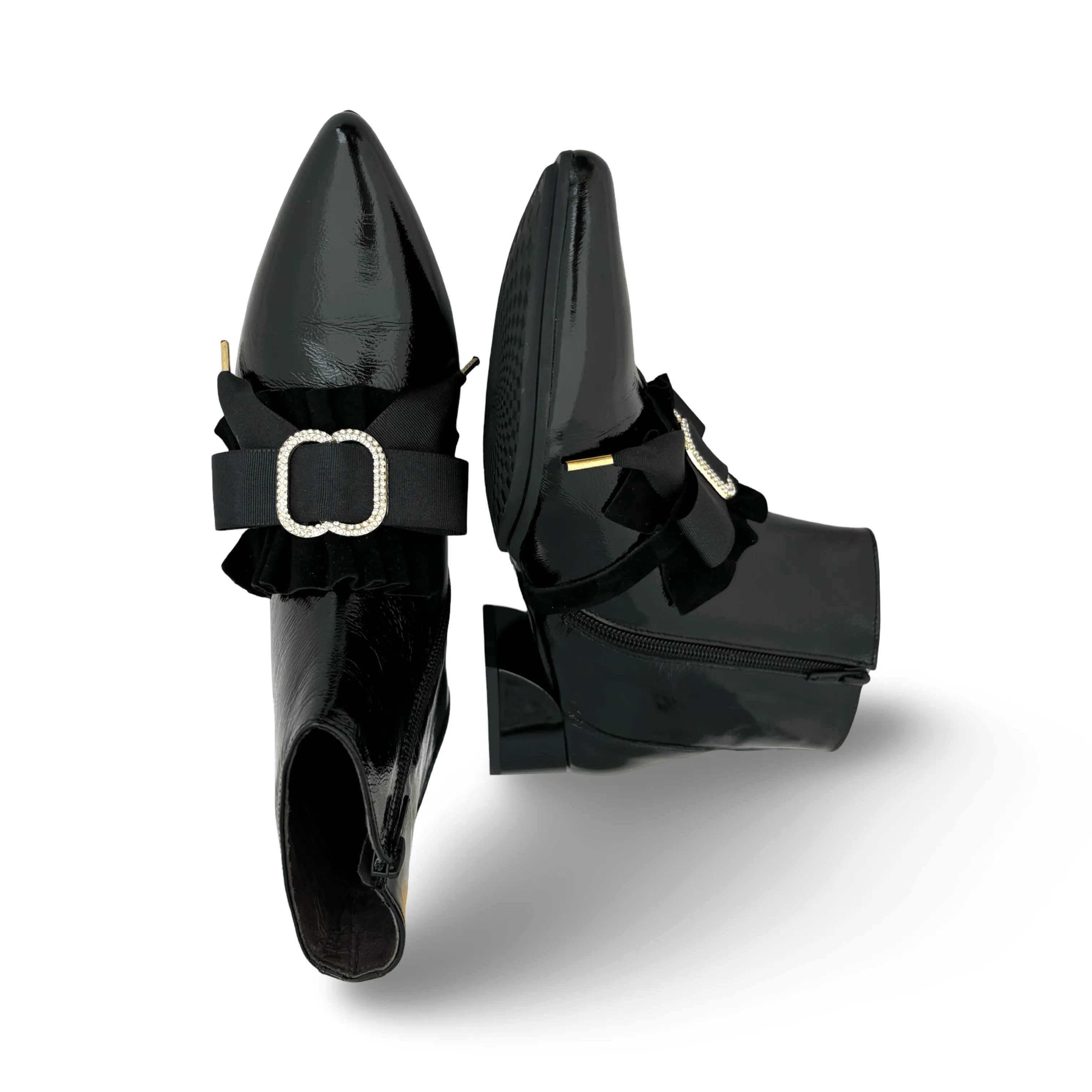 LIDIA Black Bootie With Bow