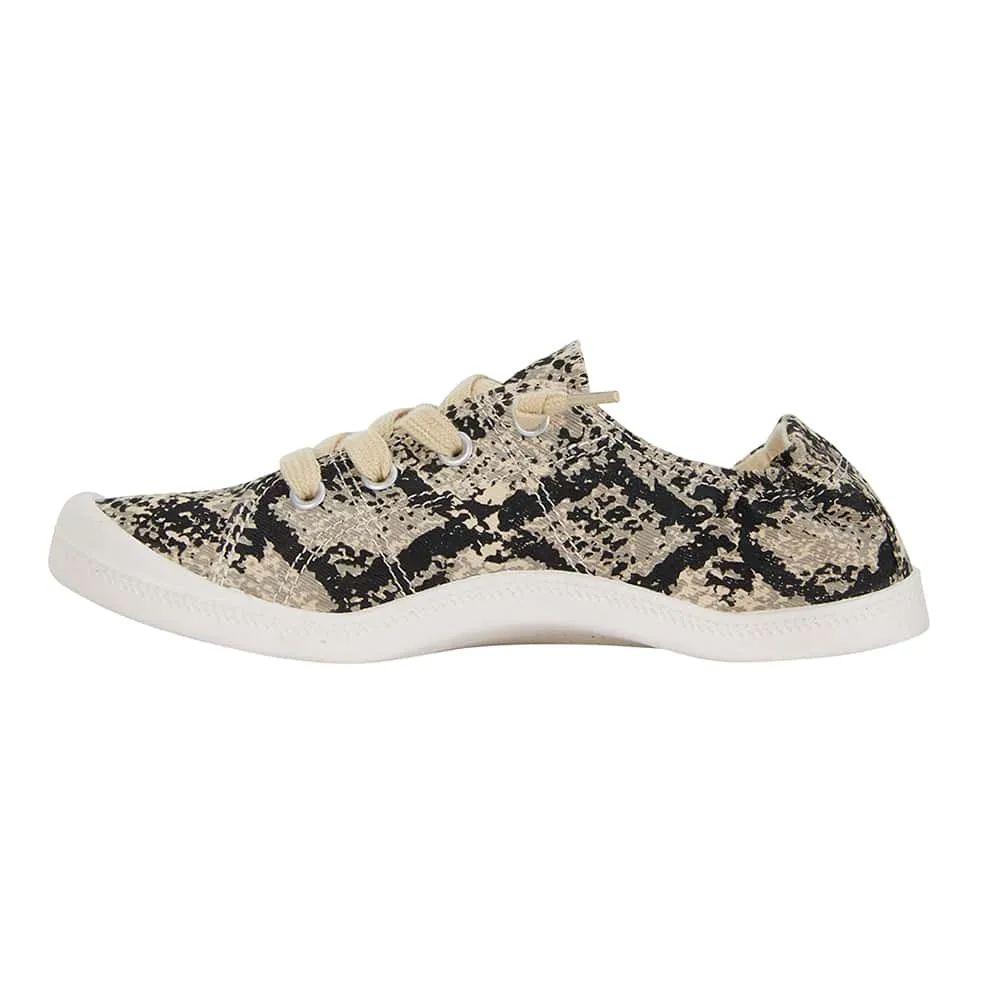 Link Sneaker in Taupe Snake Fabric