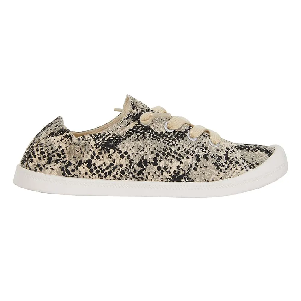 Link Sneaker in Taupe Snake Fabric
