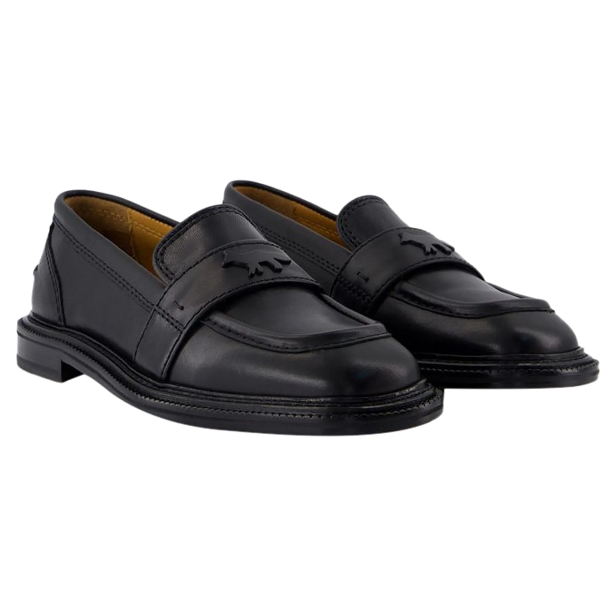 Loafers - Maison Kitsune - Leather - Black