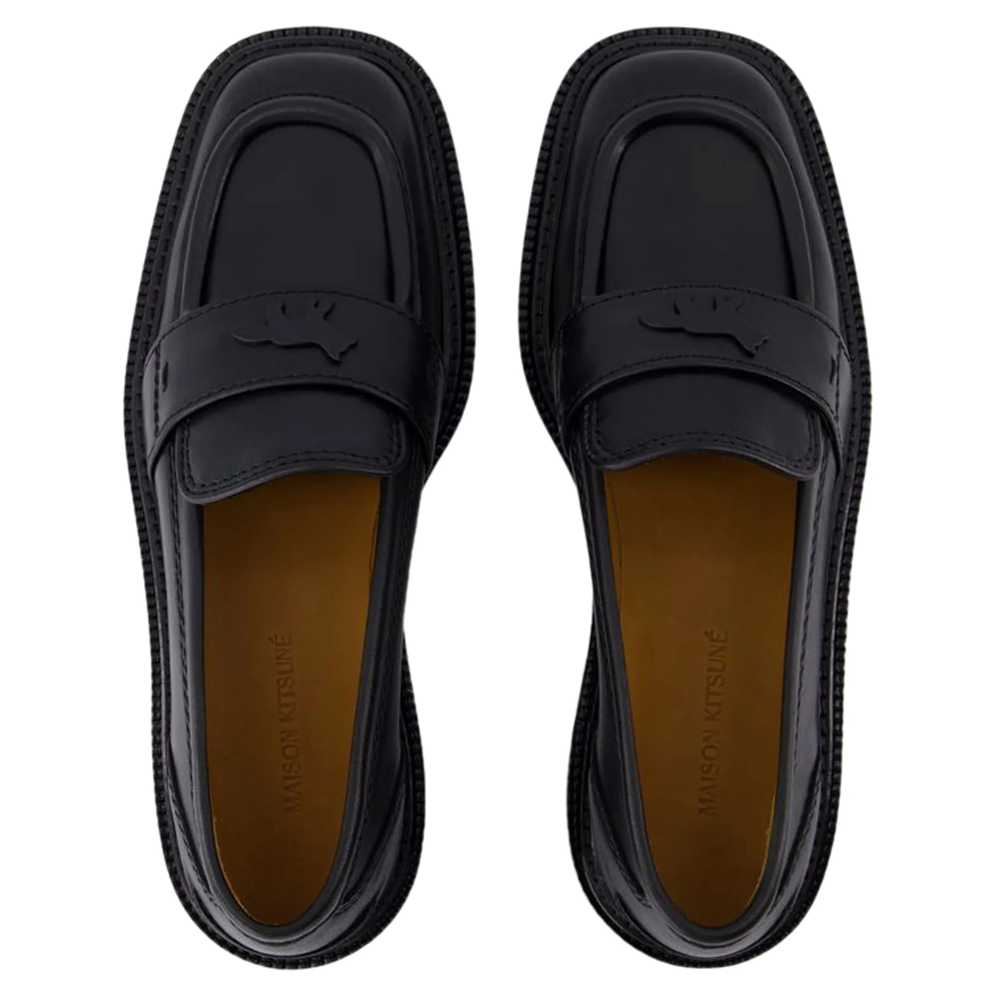 Loafers - Maison Kitsune - Leather - Black