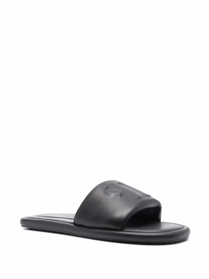 Logo-Embossed Leather Sandals