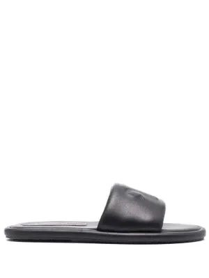 Logo-Embossed Leather Sandals