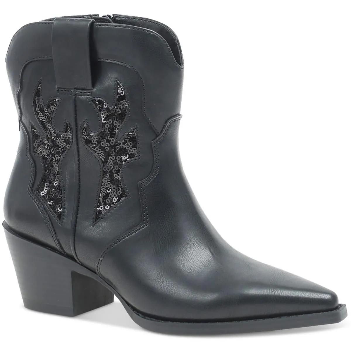 Lucie Womens Sequined Man Made Cowboy, Western Boots
