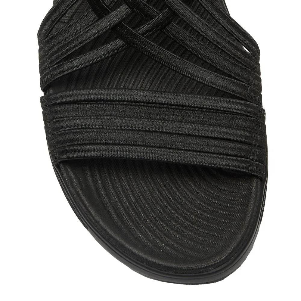Luna Sandal in Black On Black