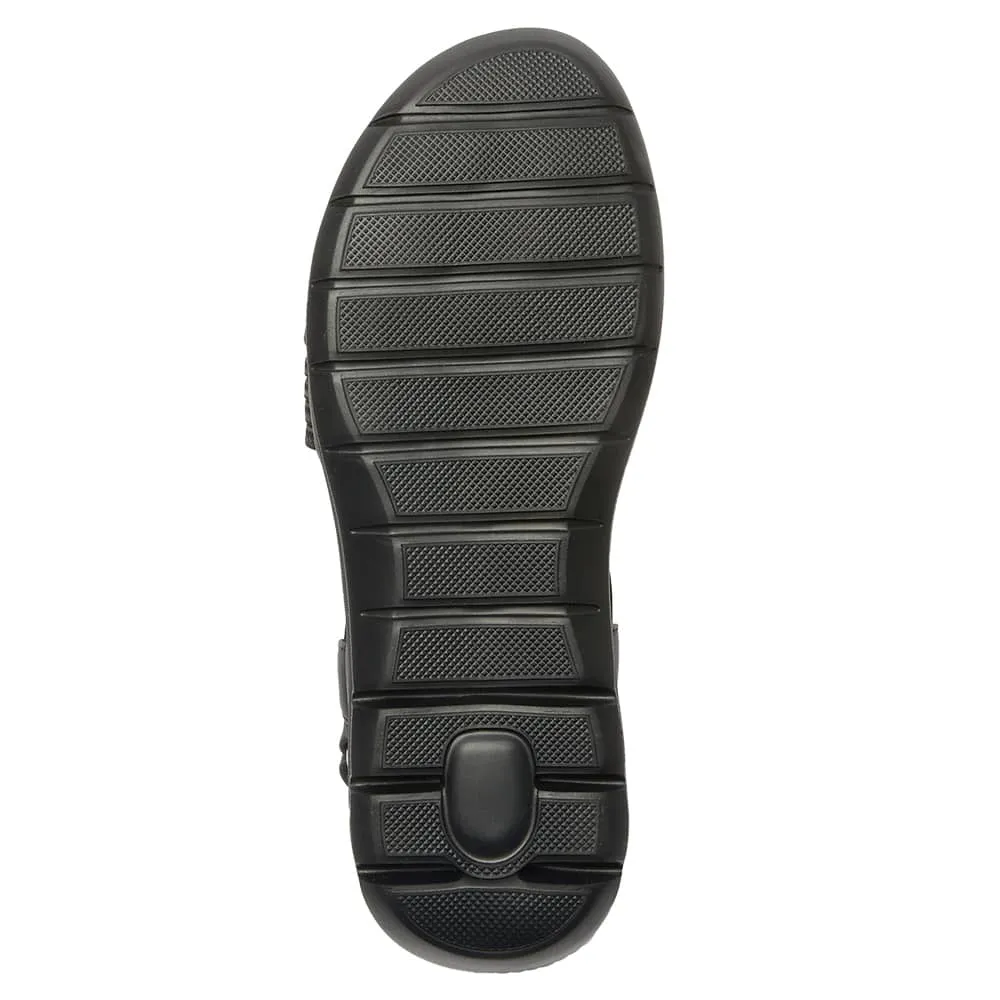 Luna Sandal in Black On Black