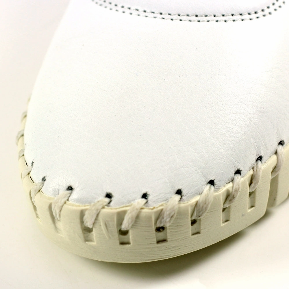 Lunar Flamborough Lea White Leather Shoe