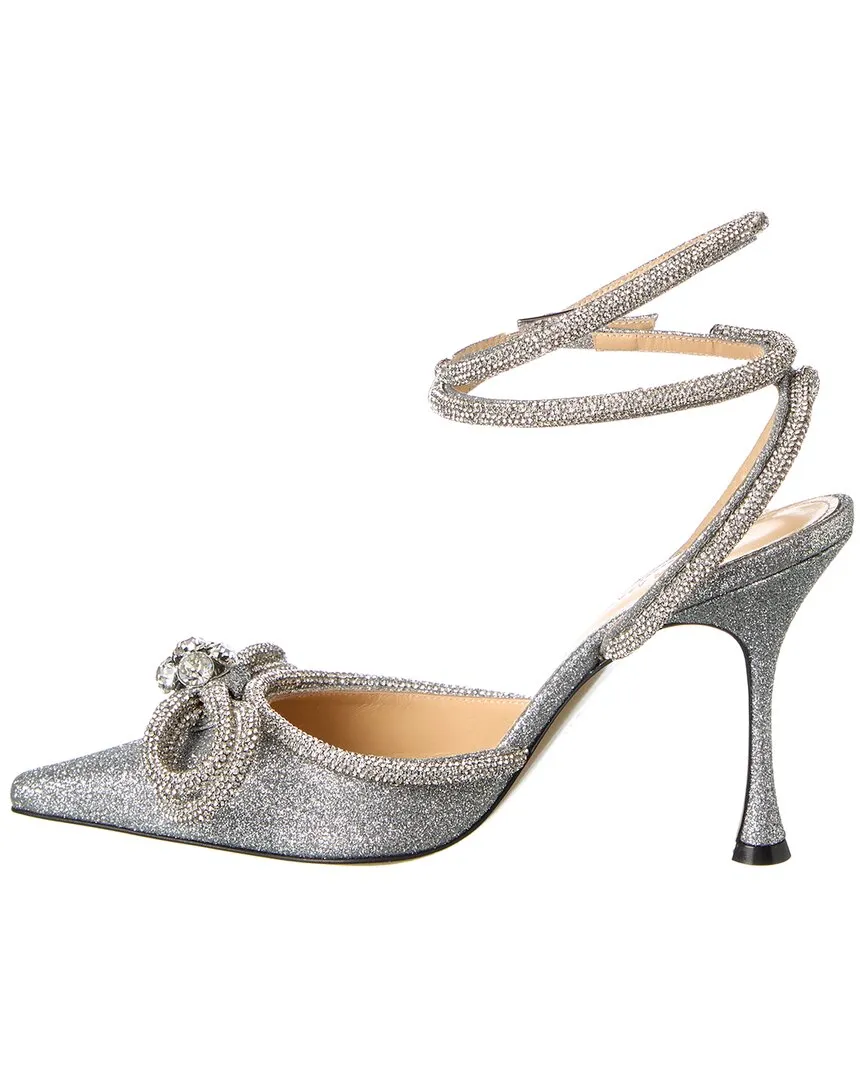 Mach & Mach Double Bow Glitter Pump