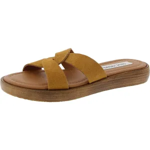 Manicured Womens Padded Insole Suede Slide Sandals