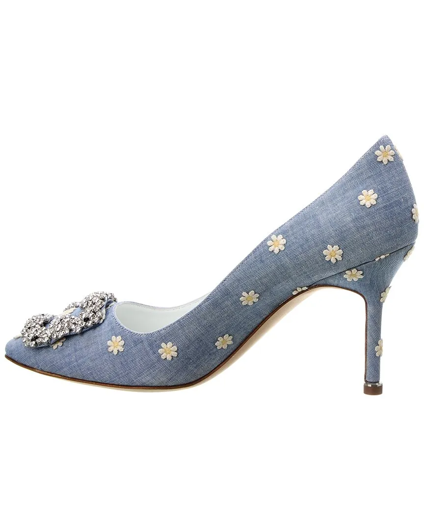 Manolo Blahnik Hangisi 90 Chambray Pump