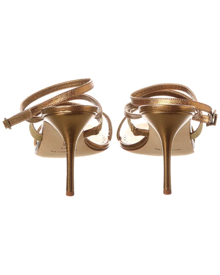 Manolo Blahnik Lidia 90 Leather Sandal (Authentic Pre-Loved)