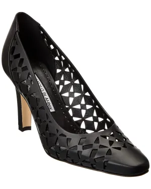 Manolo Blahnik Tolvina 90 Leather Pump