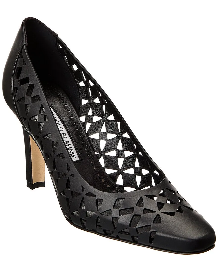 Manolo Blahnik Tolvina 90 Leather Pump