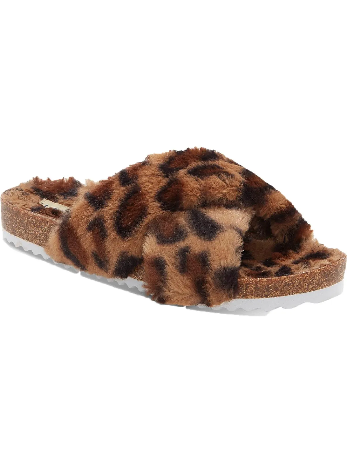 Marana Womens Faux Fur Cork Slide Sandals