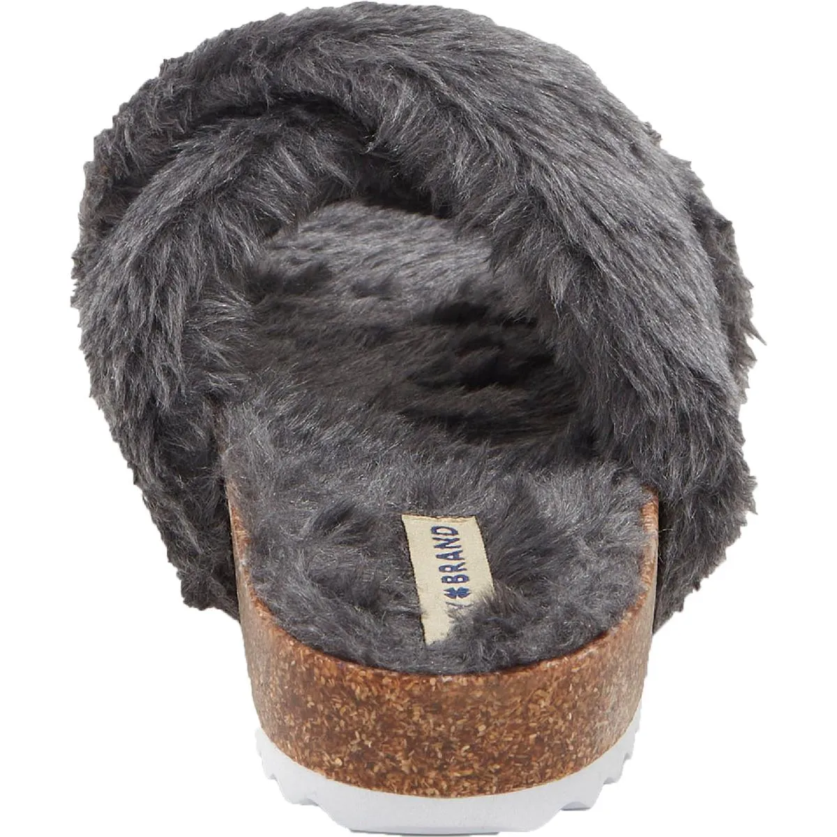 Marana Womens Faux Fur Cork Slide Sandals