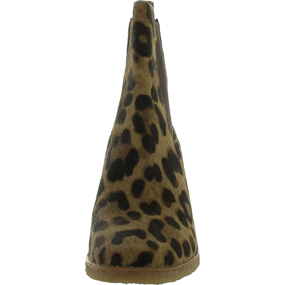 Marianna Womens Calf Hair Leopard Print Chelsea Boots