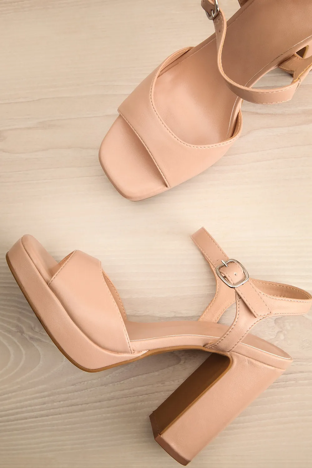 Mariguana Beige | Platform Heeled Sandals