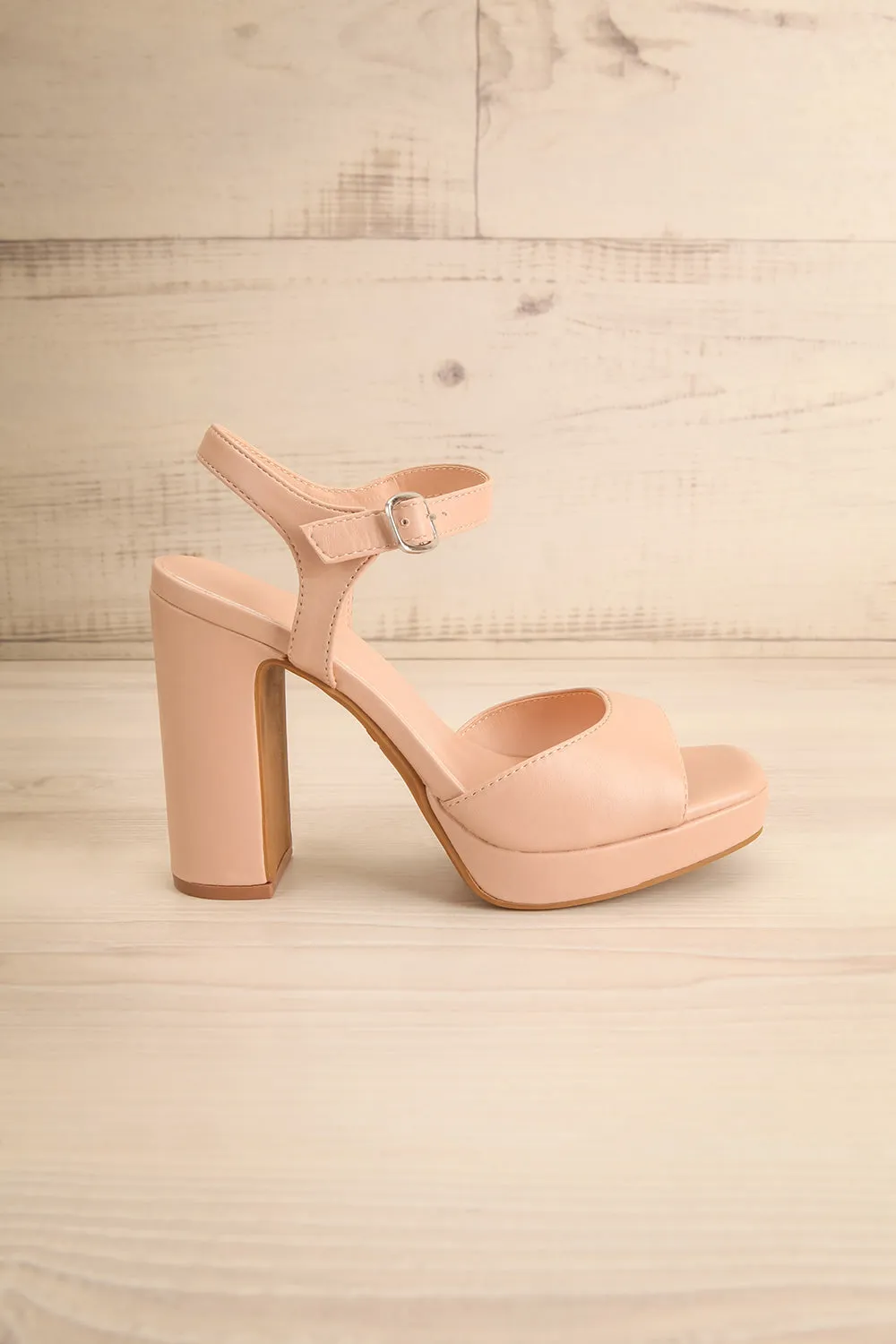 Mariguana Beige | Platform Heeled Sandals