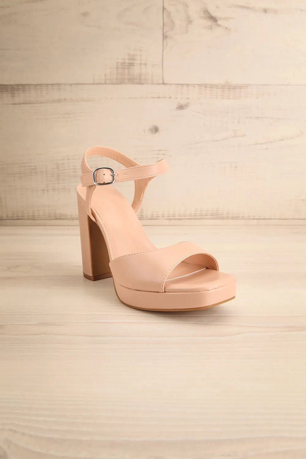 Mariguana Beige | Platform Heeled Sandals