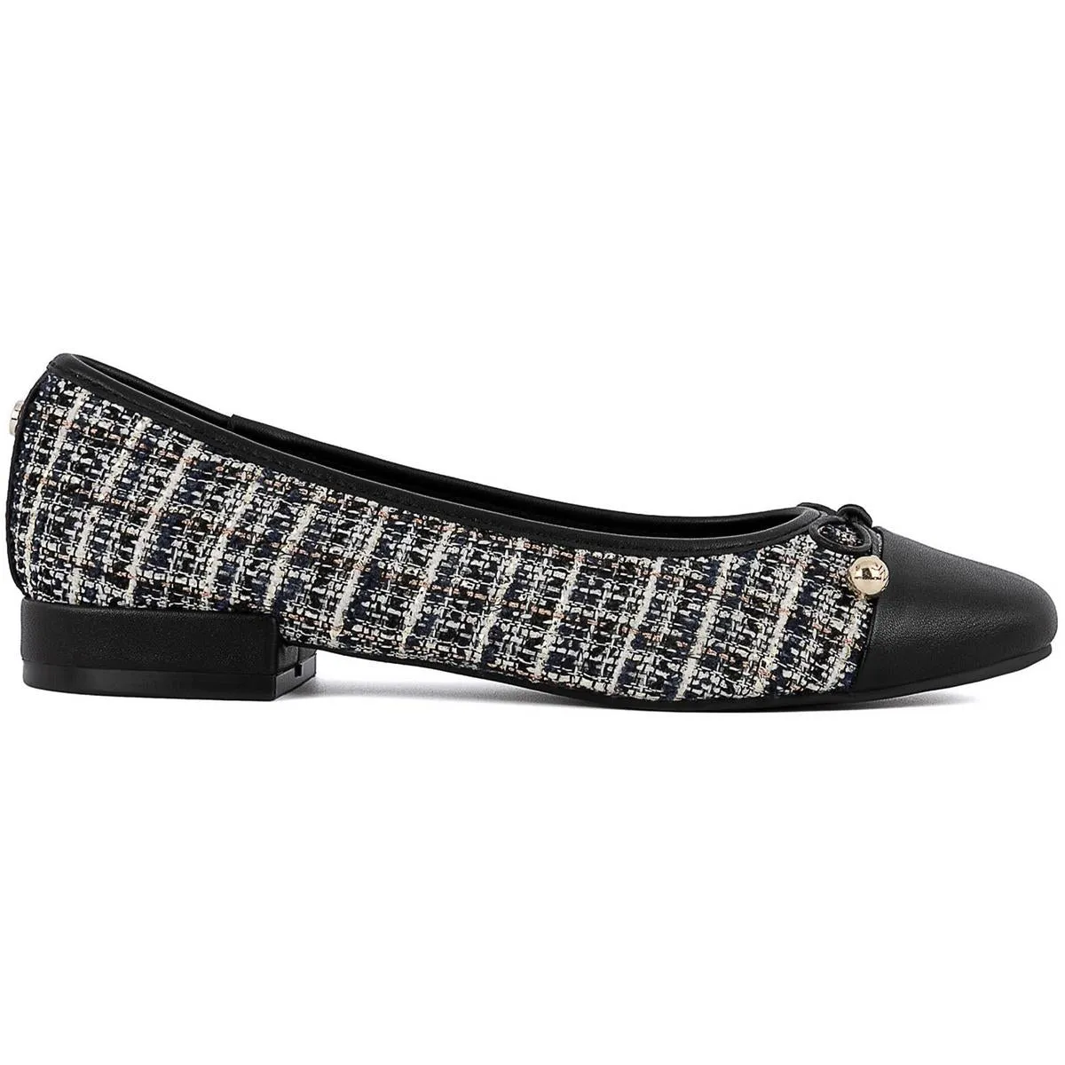 Marios Womens Bow Knit Ballet Flats