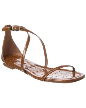 Michael Kors Polly Runway Croc-Embossed Leather Sandal