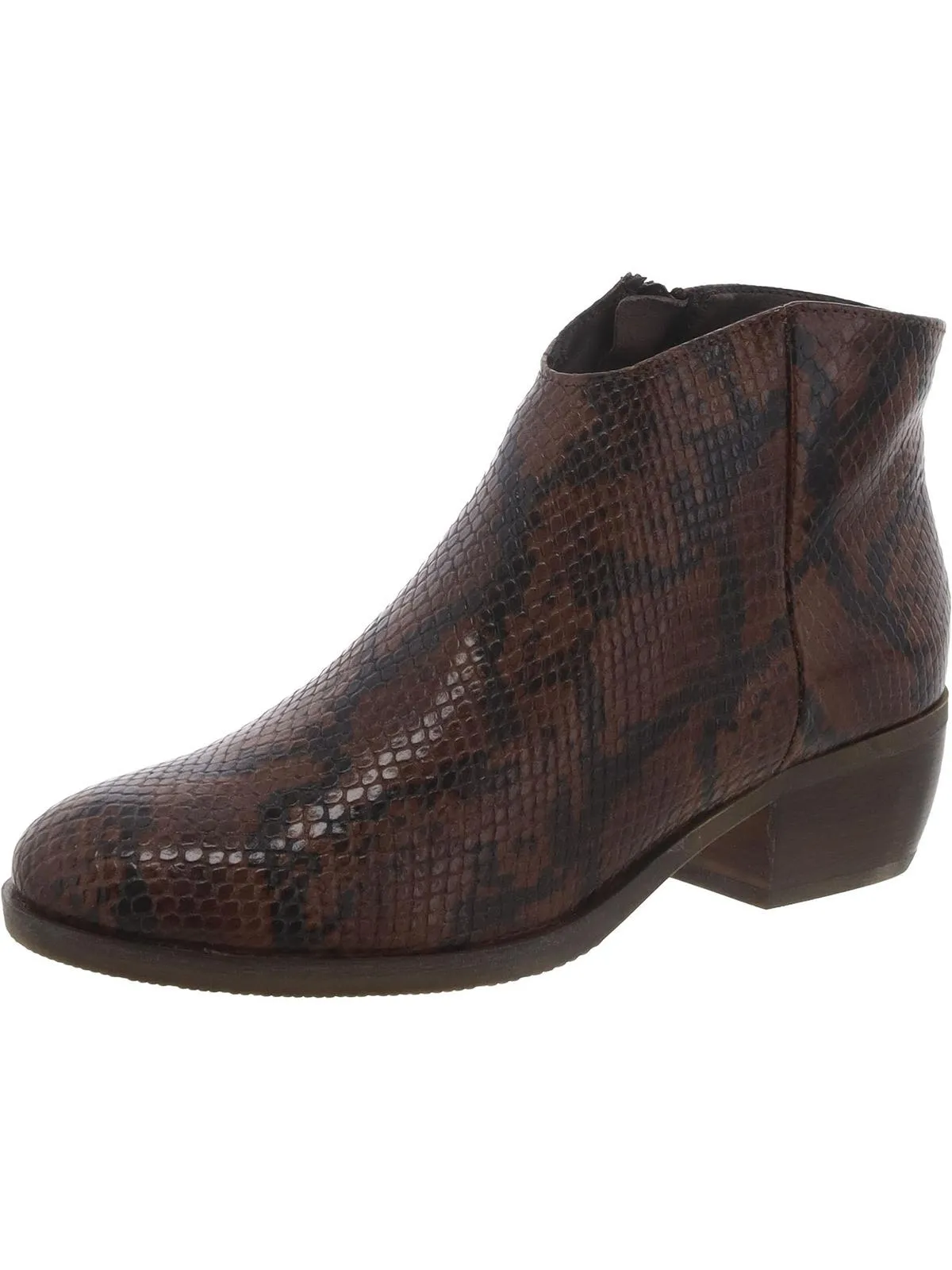 MILA MYTH Womens Leather Block heel Ankle Boots