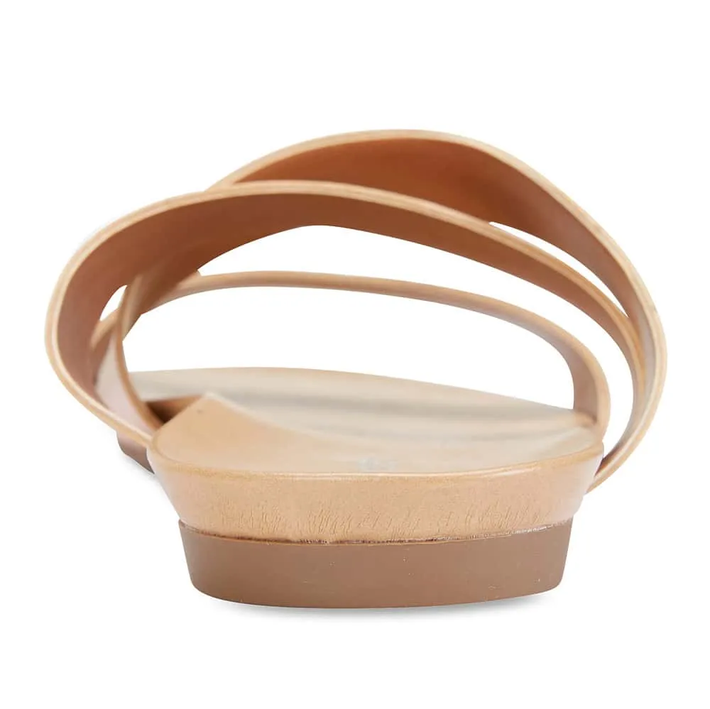 Milson Slide in Rose Gold Leather