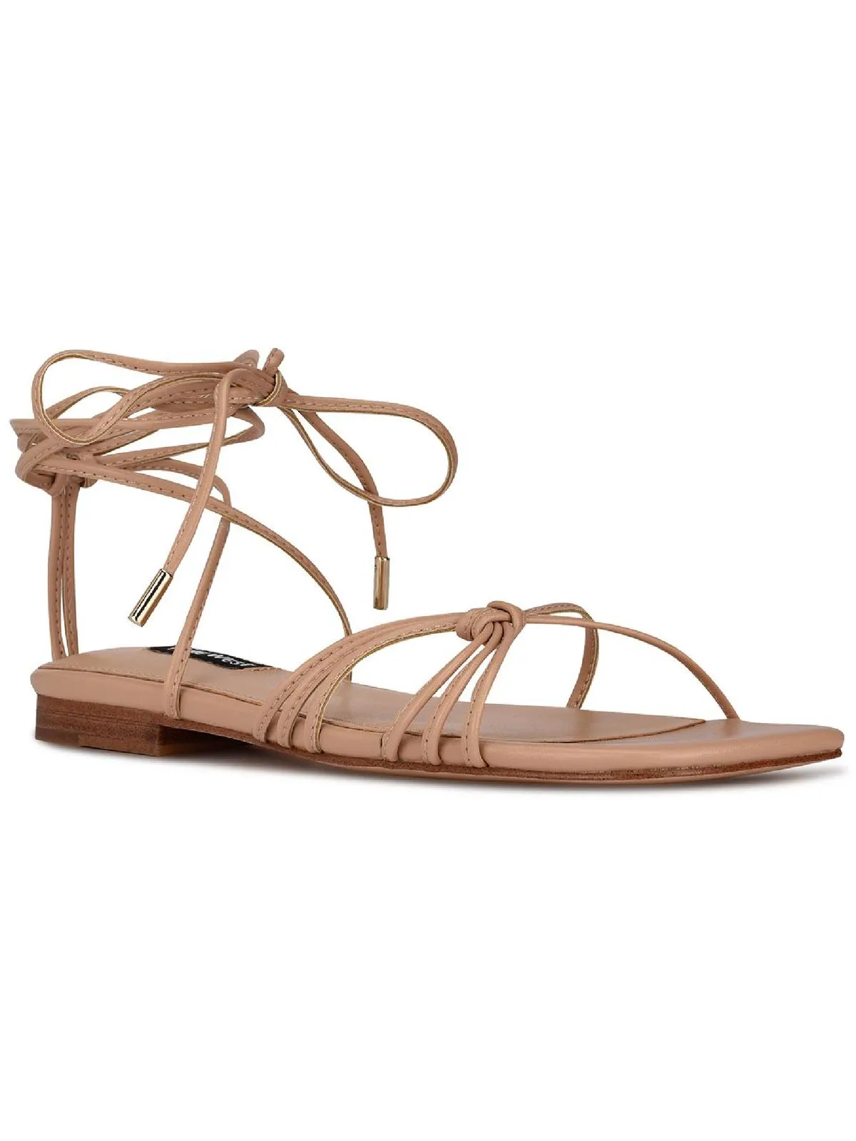 Minus 3 Womens Faux Leather Gladiator Sandals