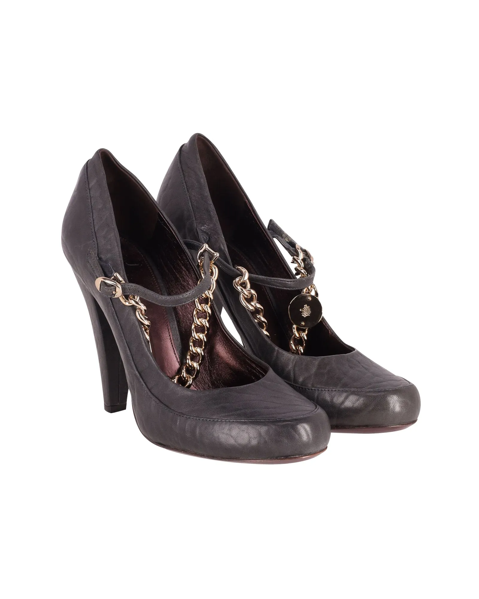 Mulberry Chain Embellished Mary Jane Pumps