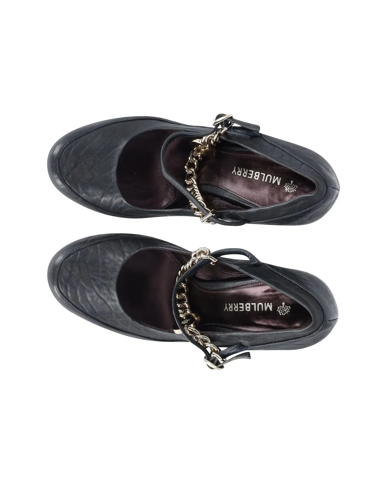 Mulberry Chain Embellished Mary Jane Pumps