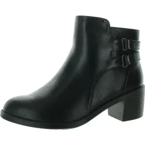 Murphy Womens Faux Leather Ankle Booties