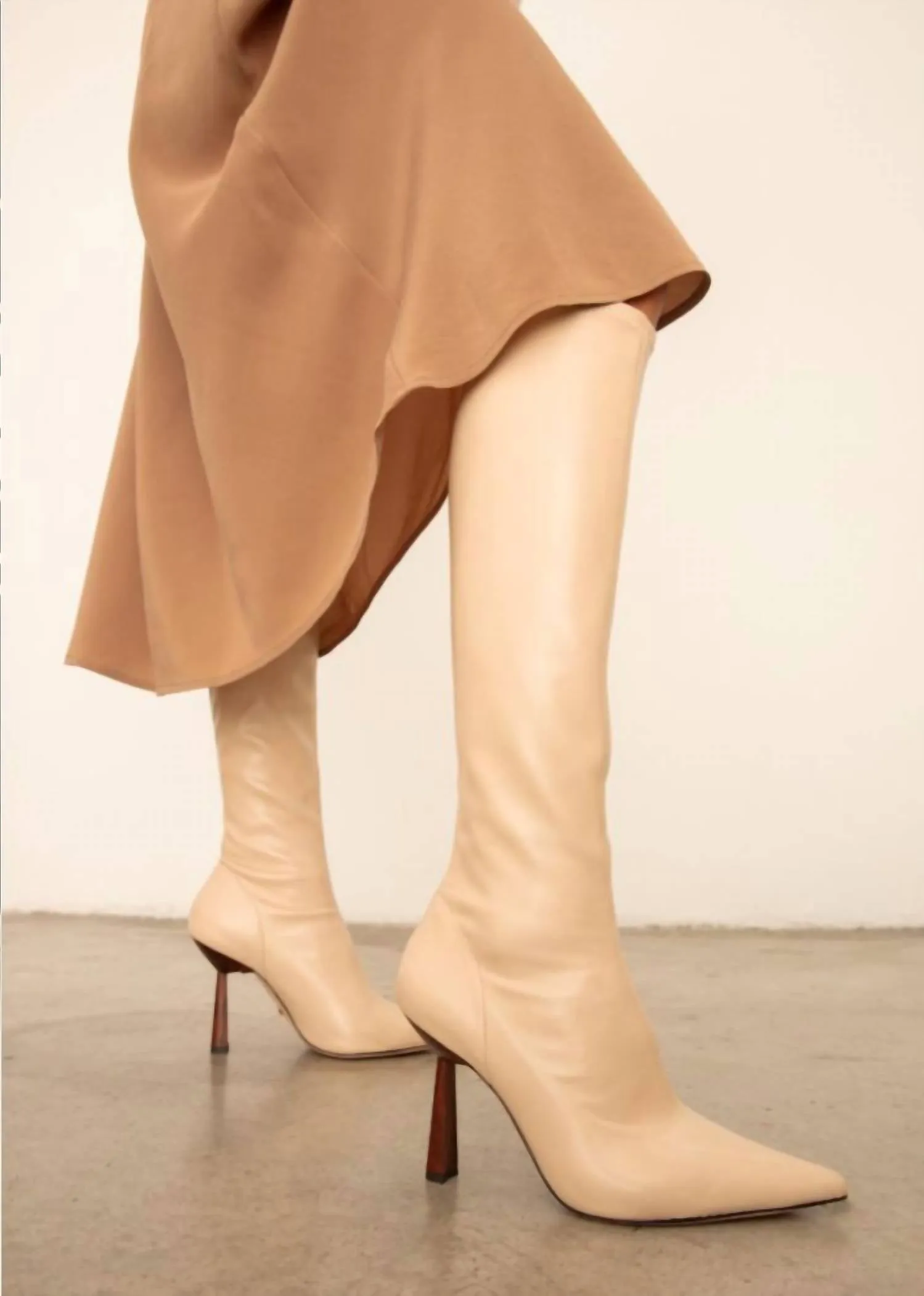 Naf Tall Stretch Boot In Nude