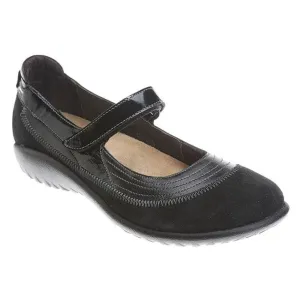 Naot Kirei Black Madras Leather/Suede/Patent Shoe (Women's)