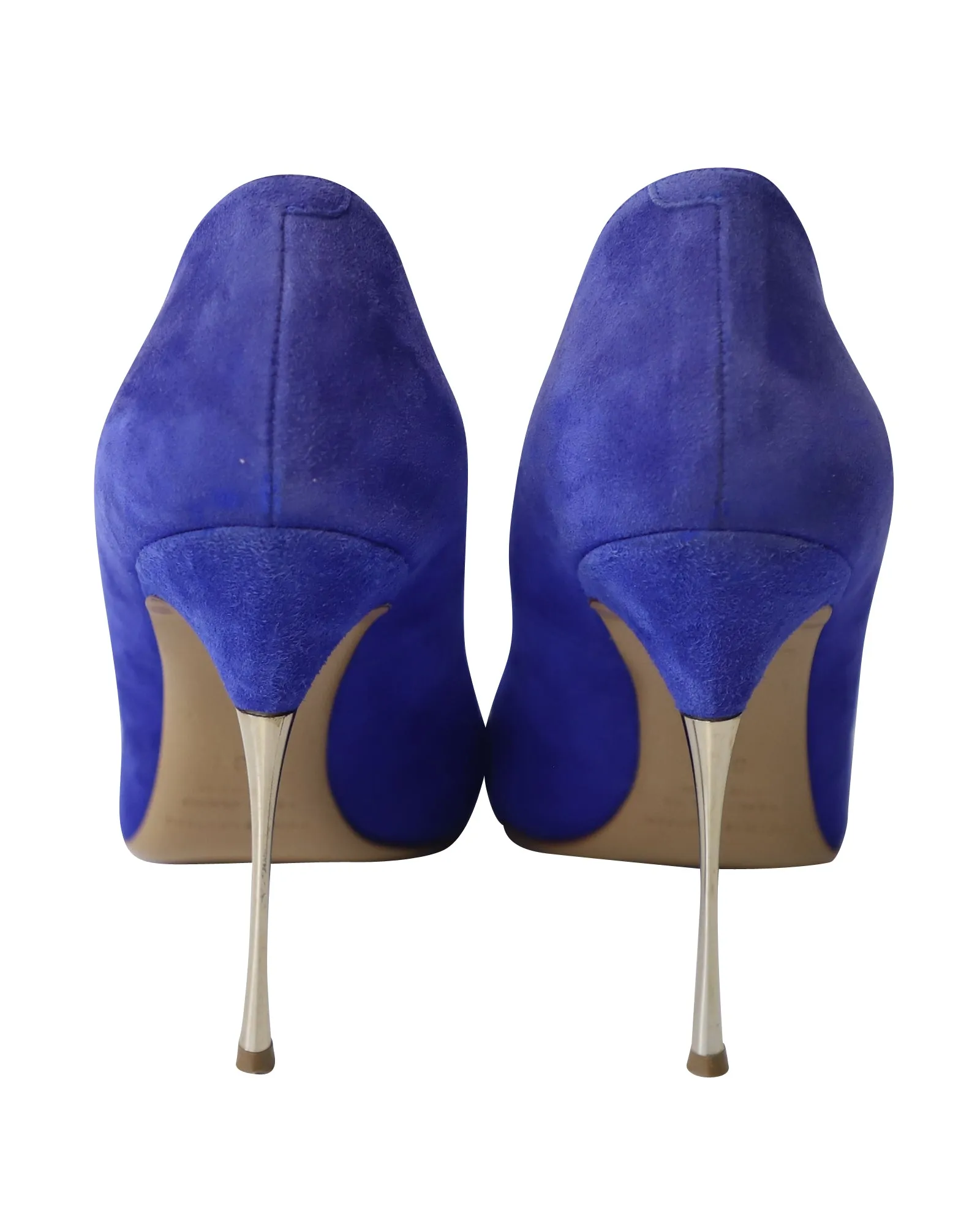 Nicholas Kirkwood Pointed Toe Pumps in Blue Suede