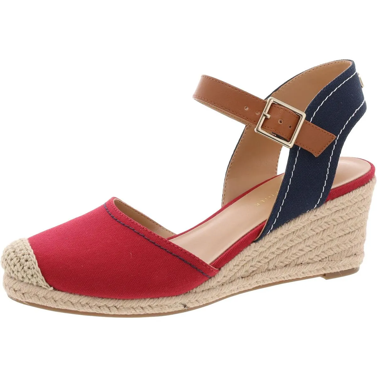 Nilsa Womens Ankle Round Toe Wedge Heels