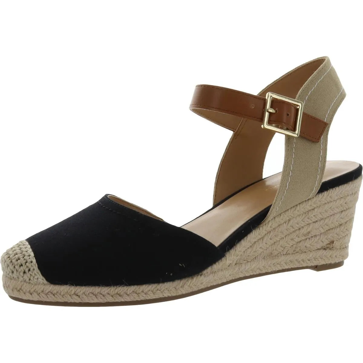 Nilsa Womens Ankle Round Toe Wedge Heels