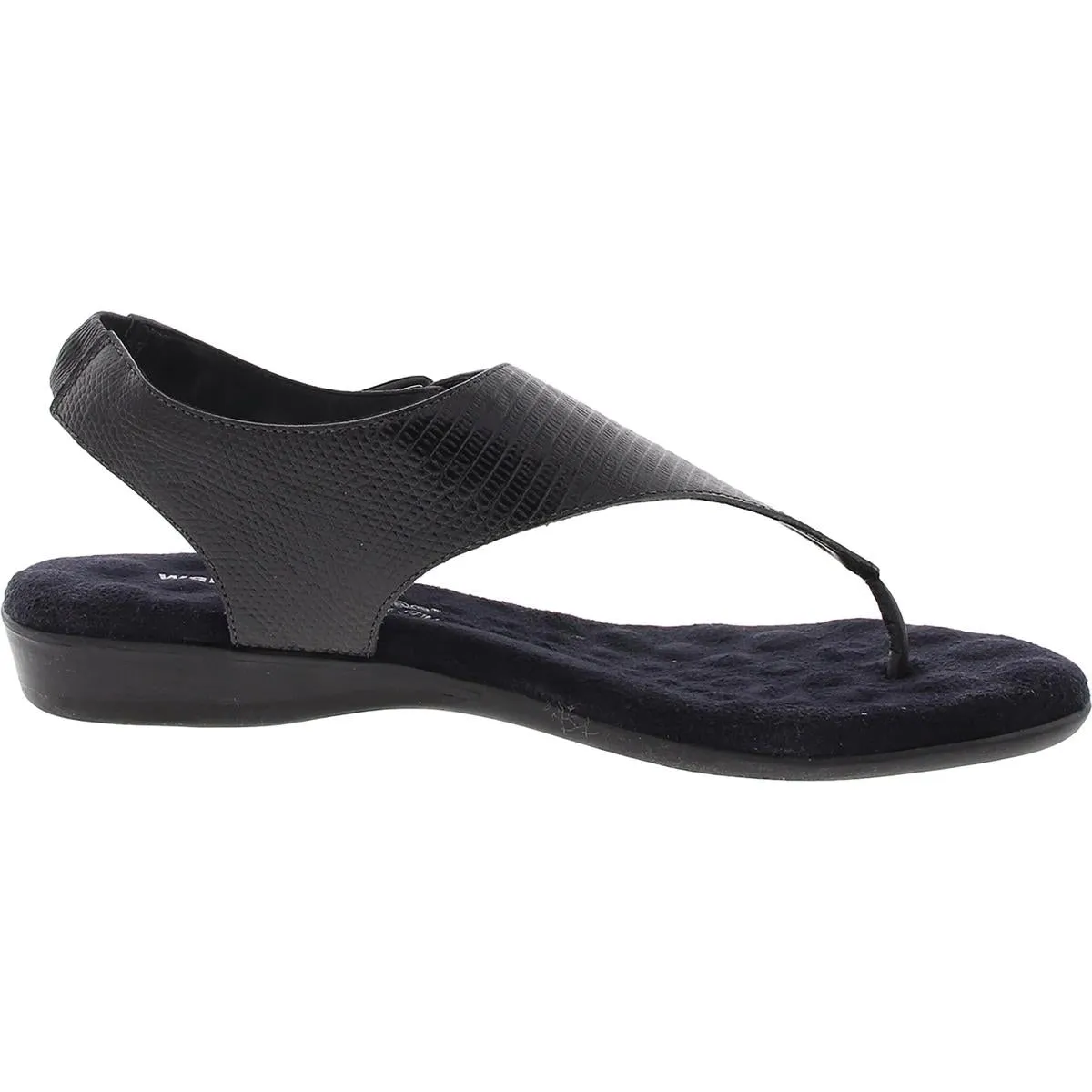 Noelle Womens Buckle Leather Thong Sandals